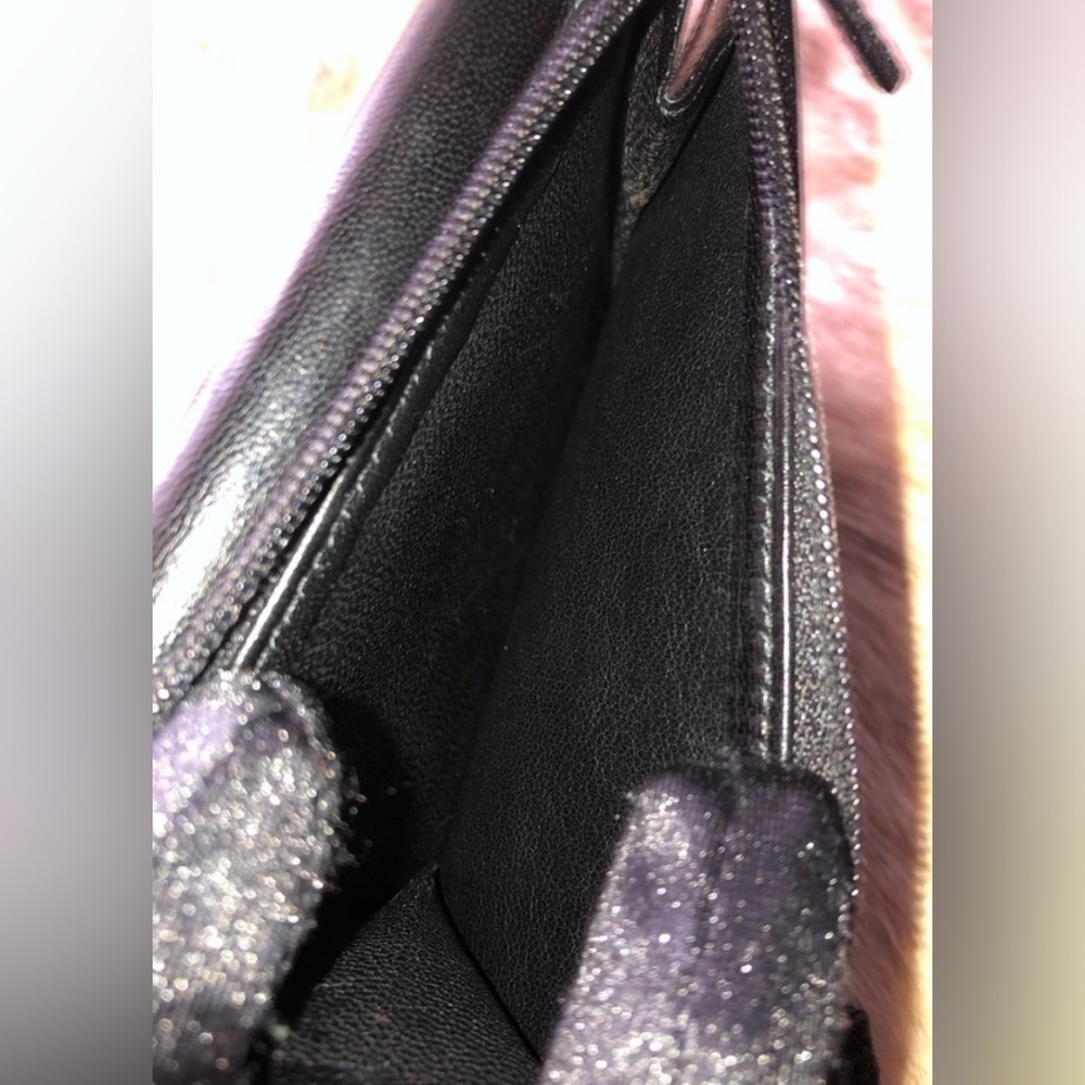 Gucci Vintage Black Leather Wallet with Unbranded Crossbody Strap - Picture 12 of 14